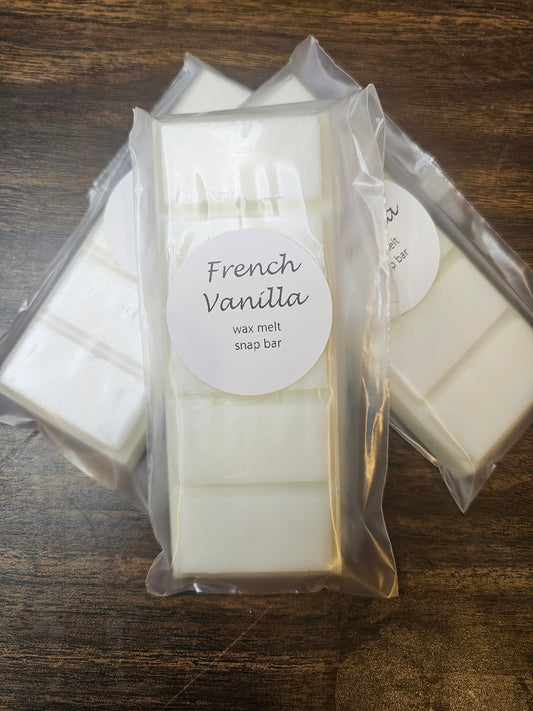 French vanilla scented wax melt snap bar