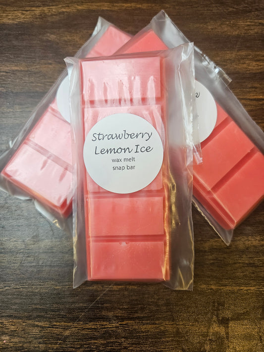 Strawberry Lemon Ice scented wax melt snap bar