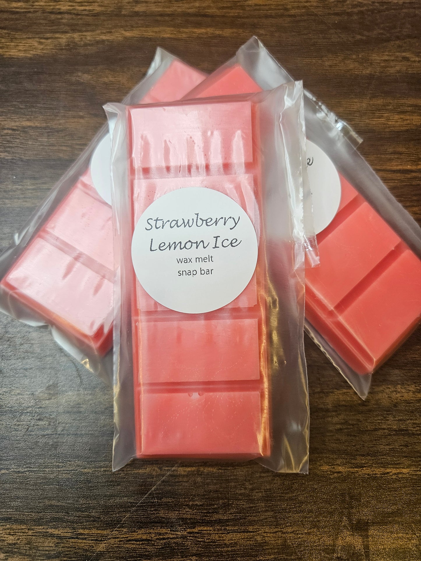 Strawberry Lemon Ice scented wax melt snap bar