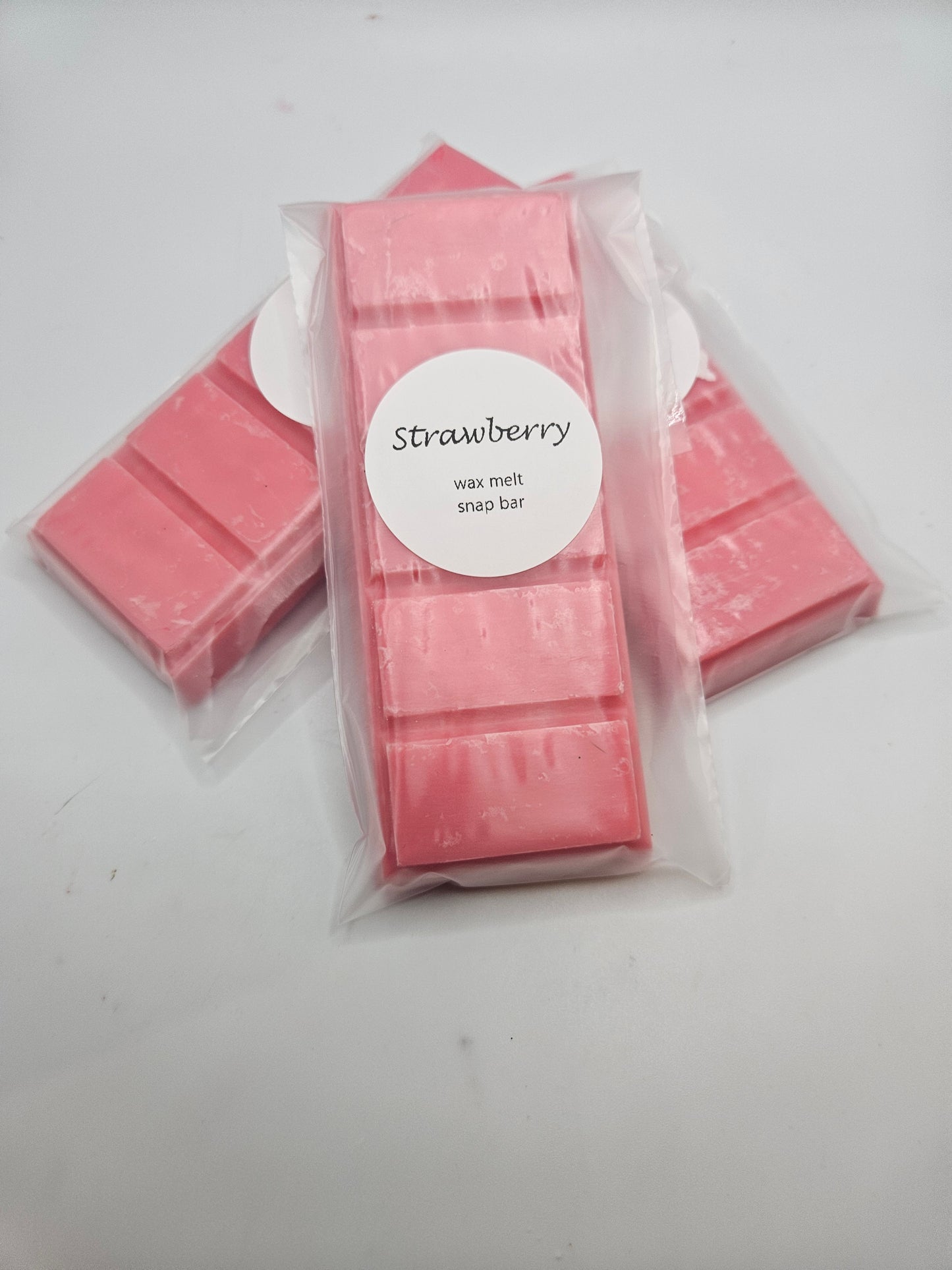 Strawberry scented soy wax snap bar