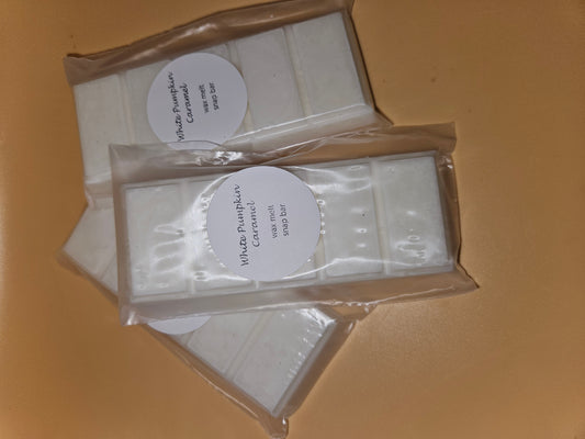 White pumpkin caramel scented wax melt
