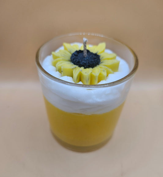 Sunflower fields scented soy wax candle