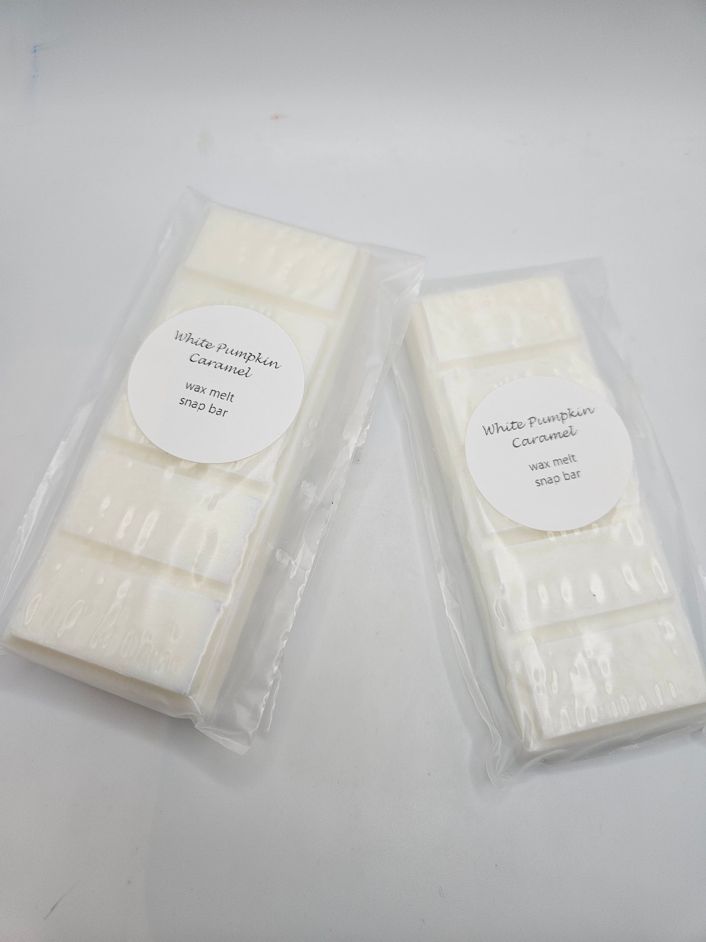 White pumpkin caramel soy wax snap bar