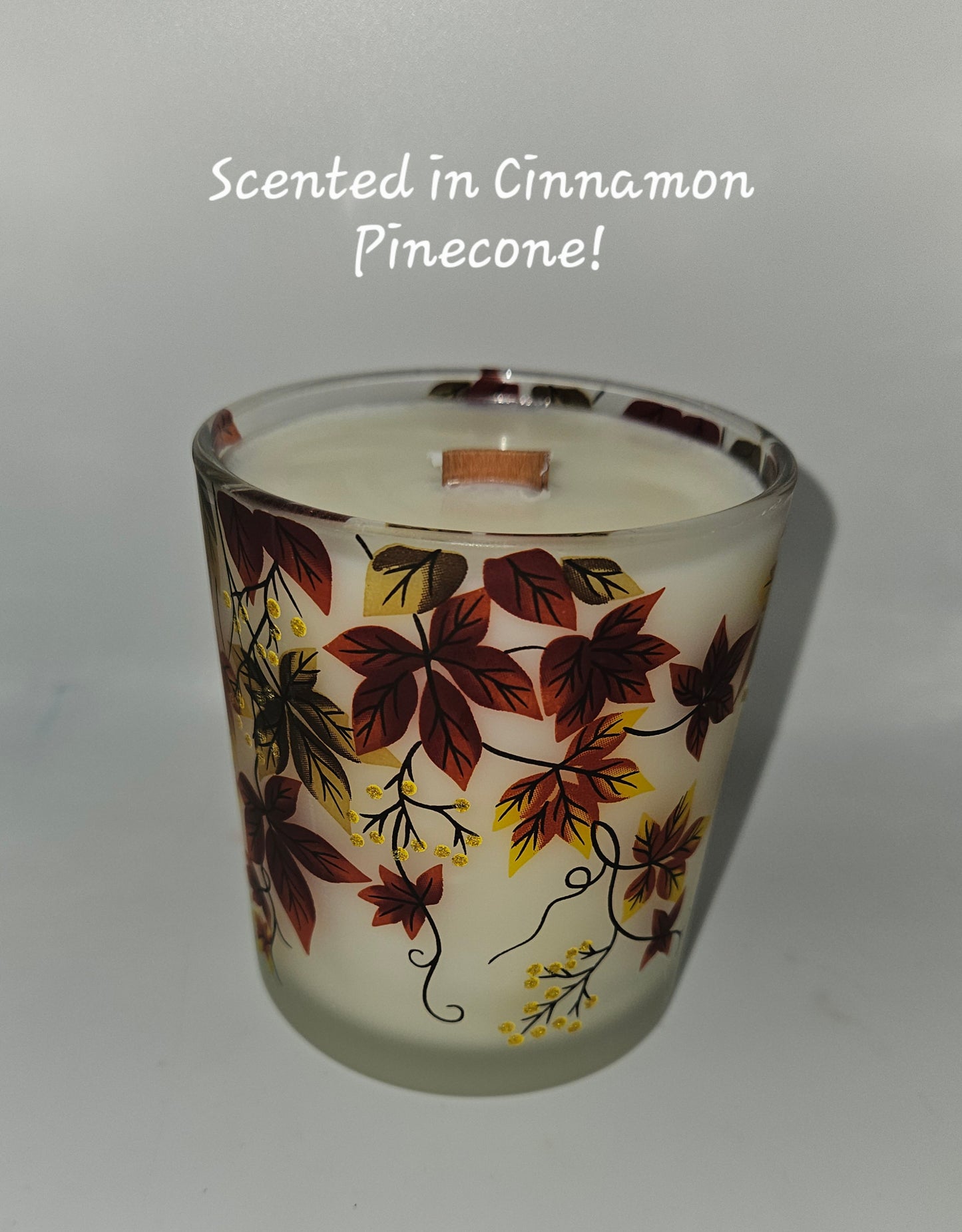 Beautiful fall themed 10oz soy wax candles