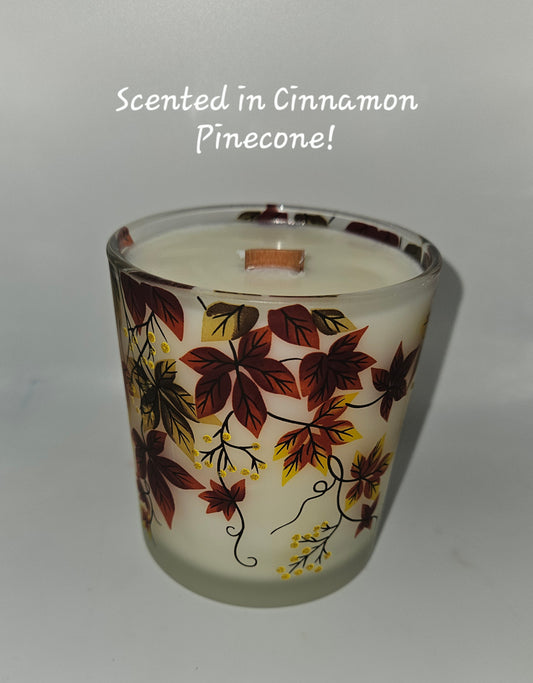 Beautiful fall themed 10oz soy wax candles
