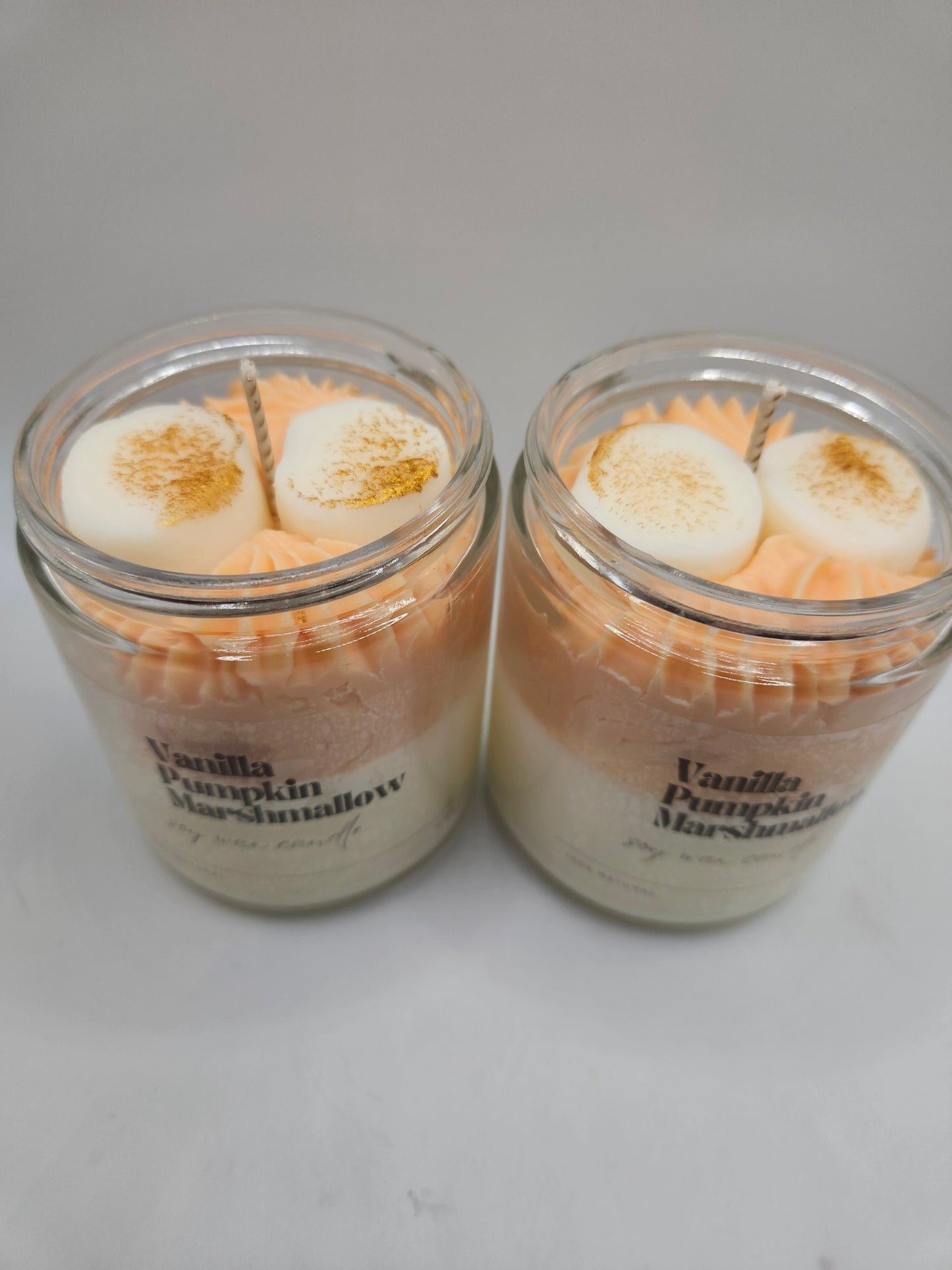 Vanilla pumpkin Marshmallow scented soy wax candle