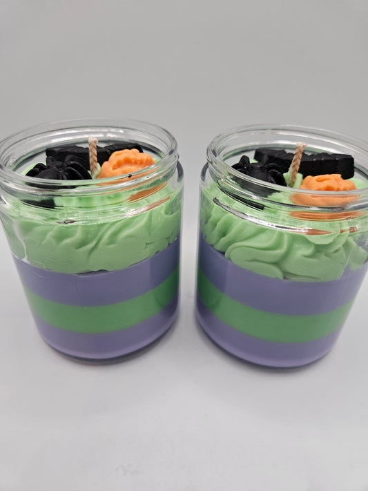 Beetlejuice themed candle