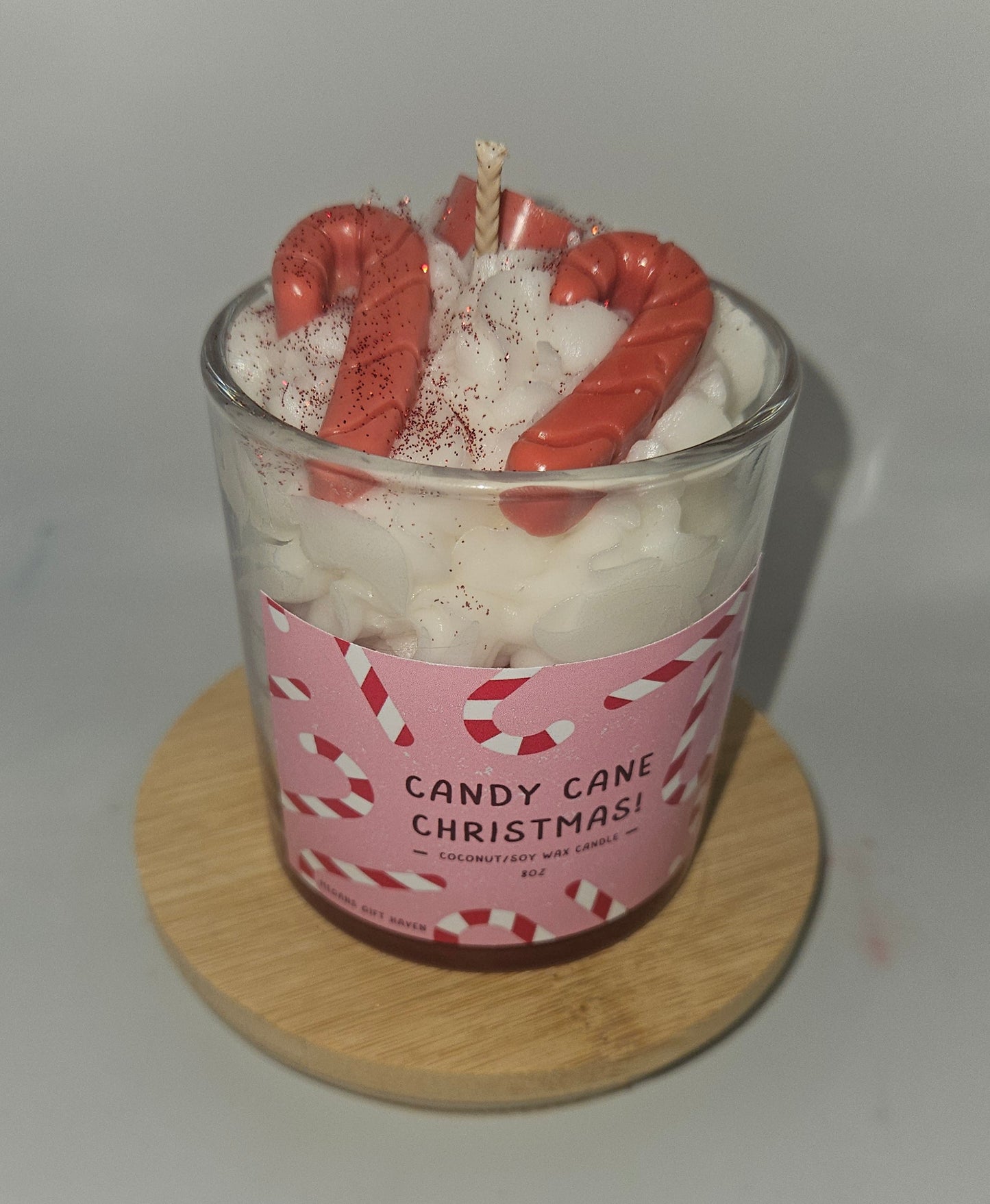 Candy Cane Christmas Candle