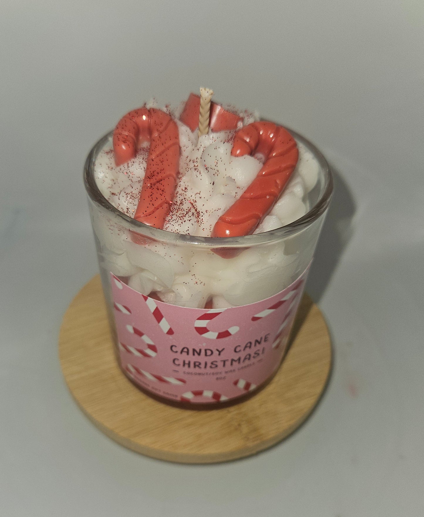 Candy Cane Christmas Candle