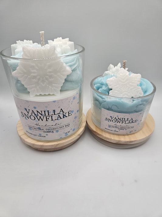 Vanilla snowflake scented candle