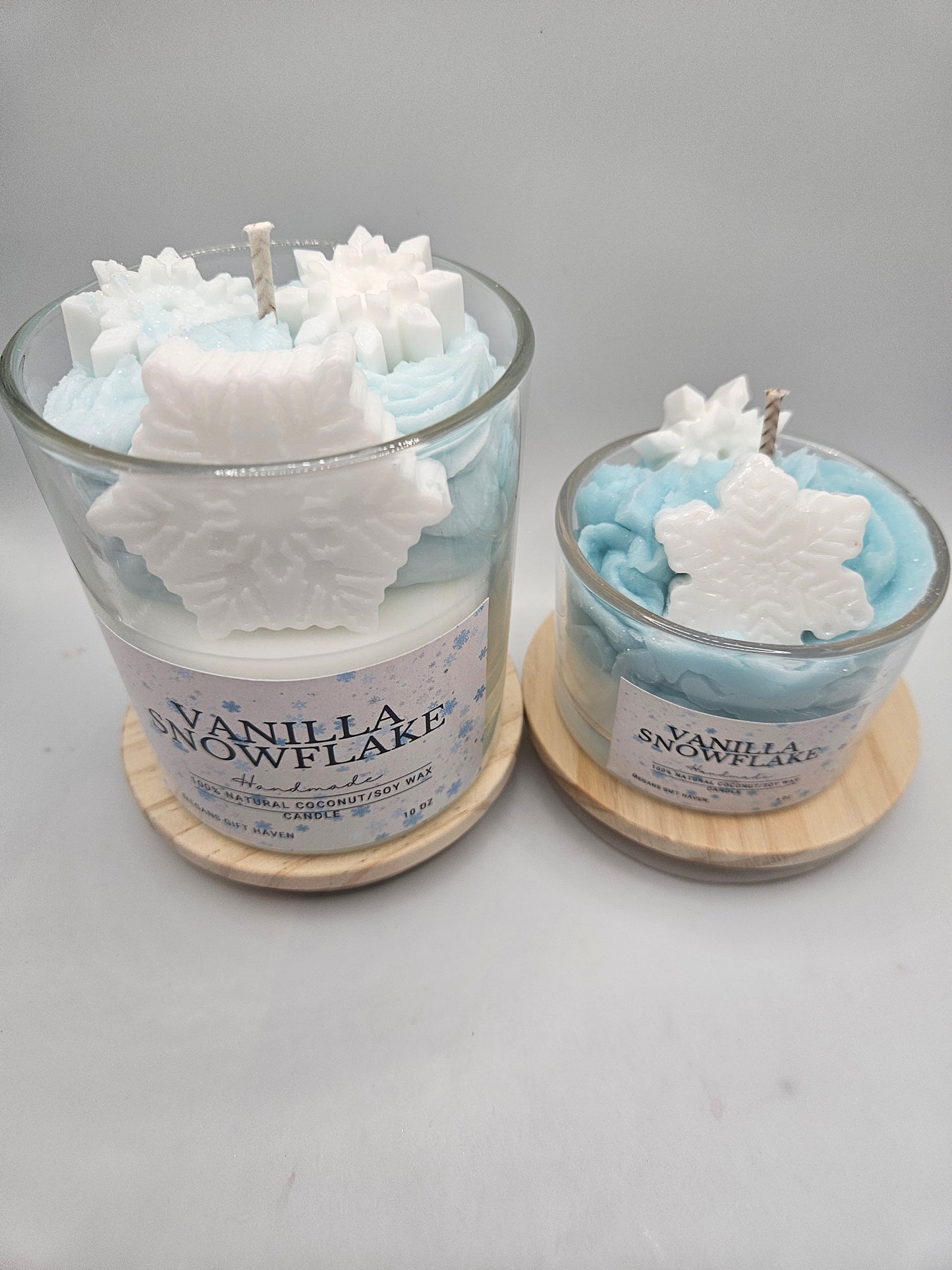 Vanilla snowflake scented candle