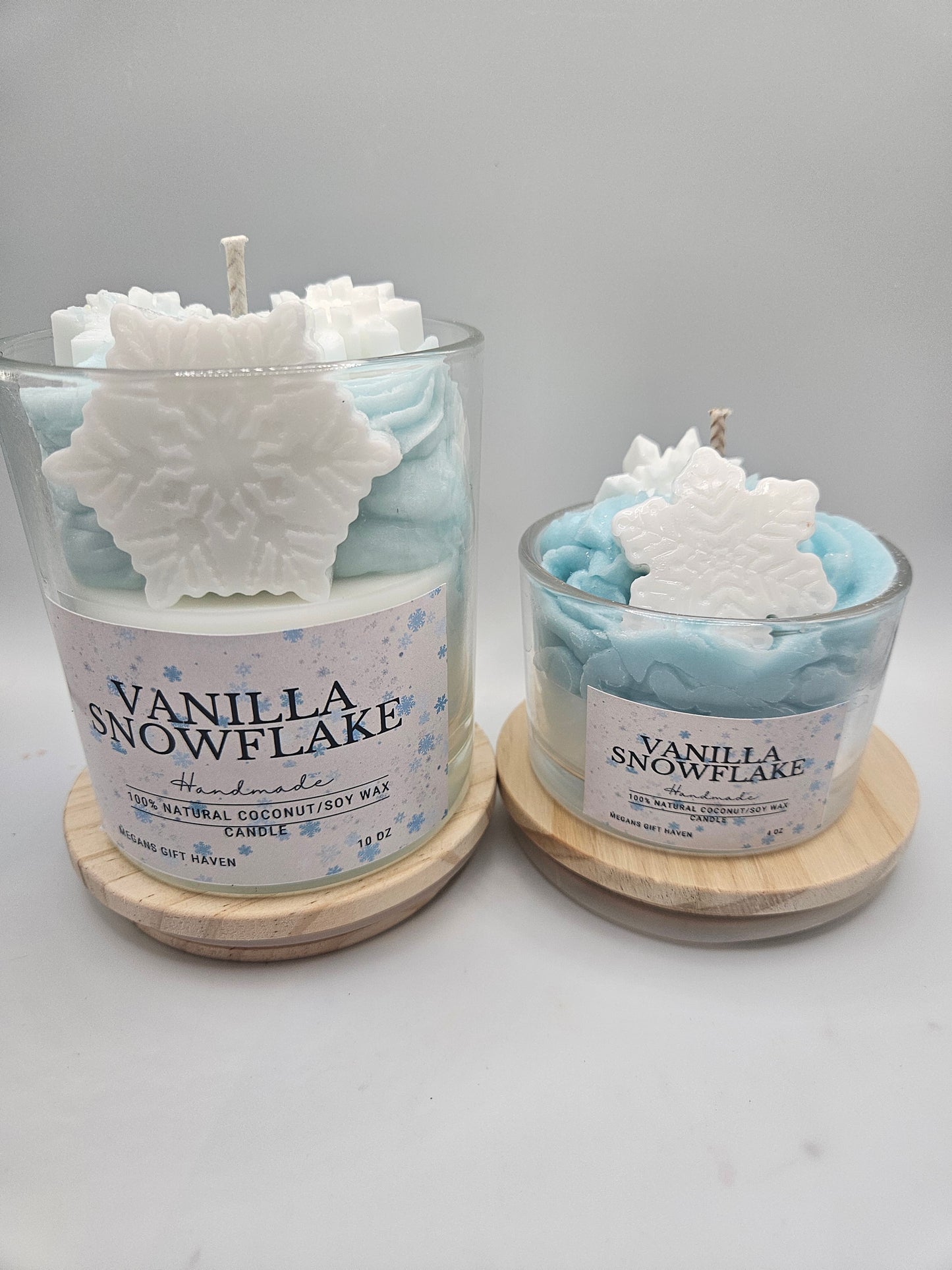 Vanilla snowflake scented candle