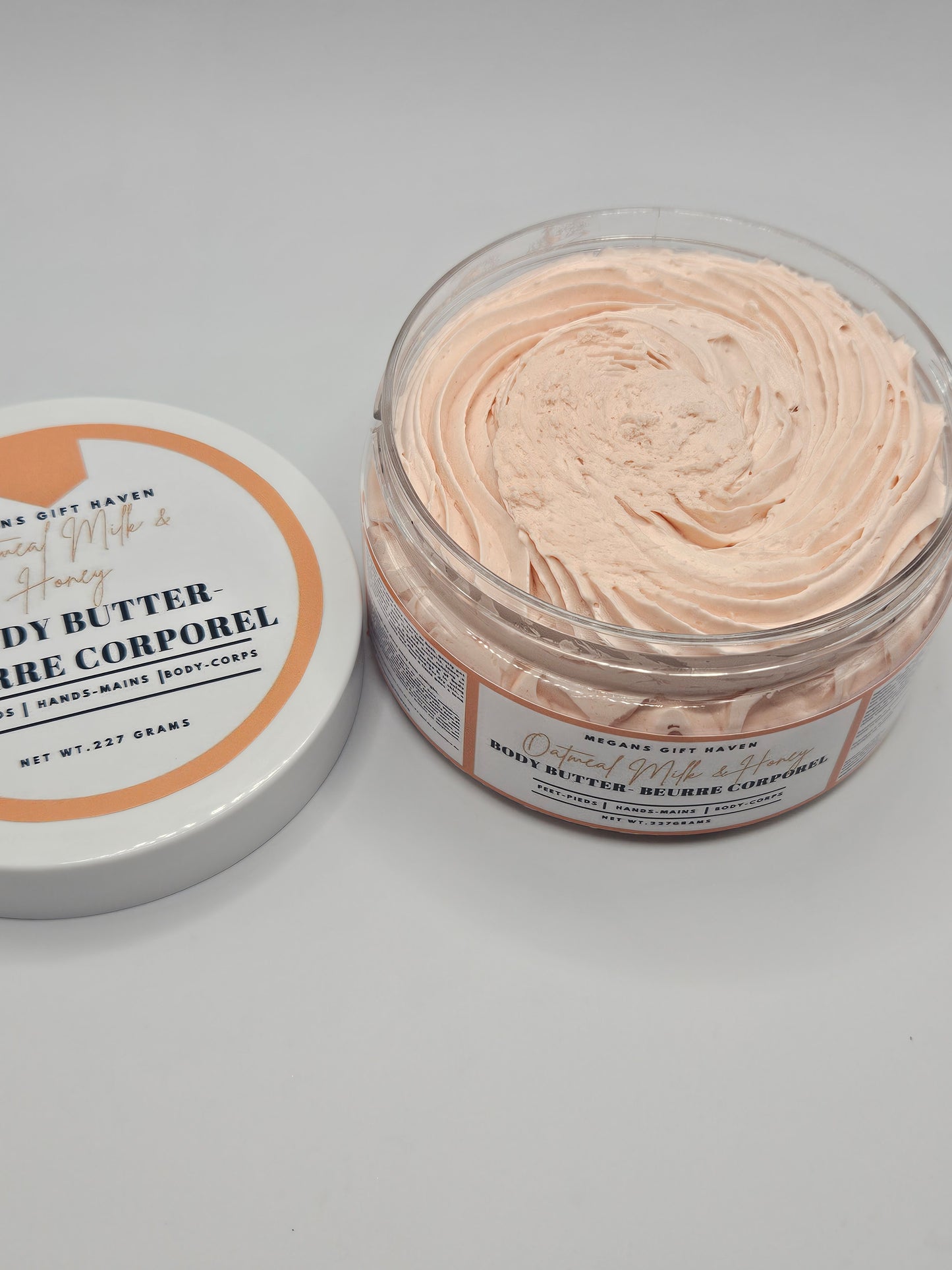 Oatmeal milk and honey scented body butter