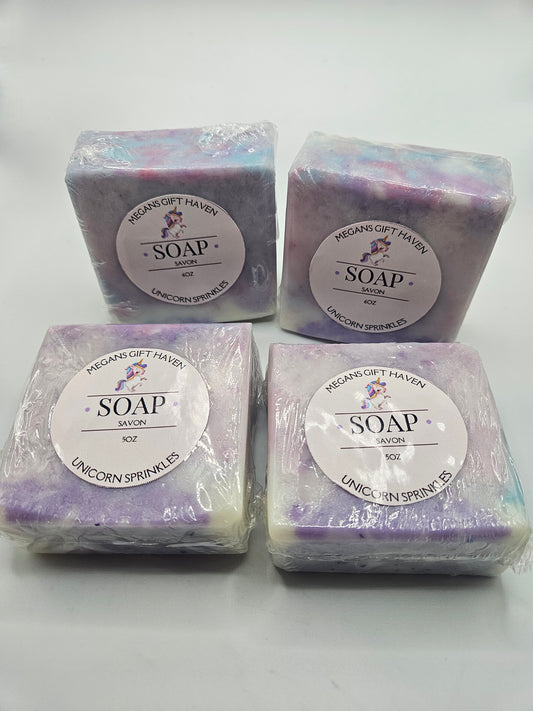 Unicorn Sprinkles Scented goats milk soap