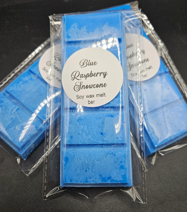 Blue Raspberry Snow Cone Soy Wax Melt Snap Bar