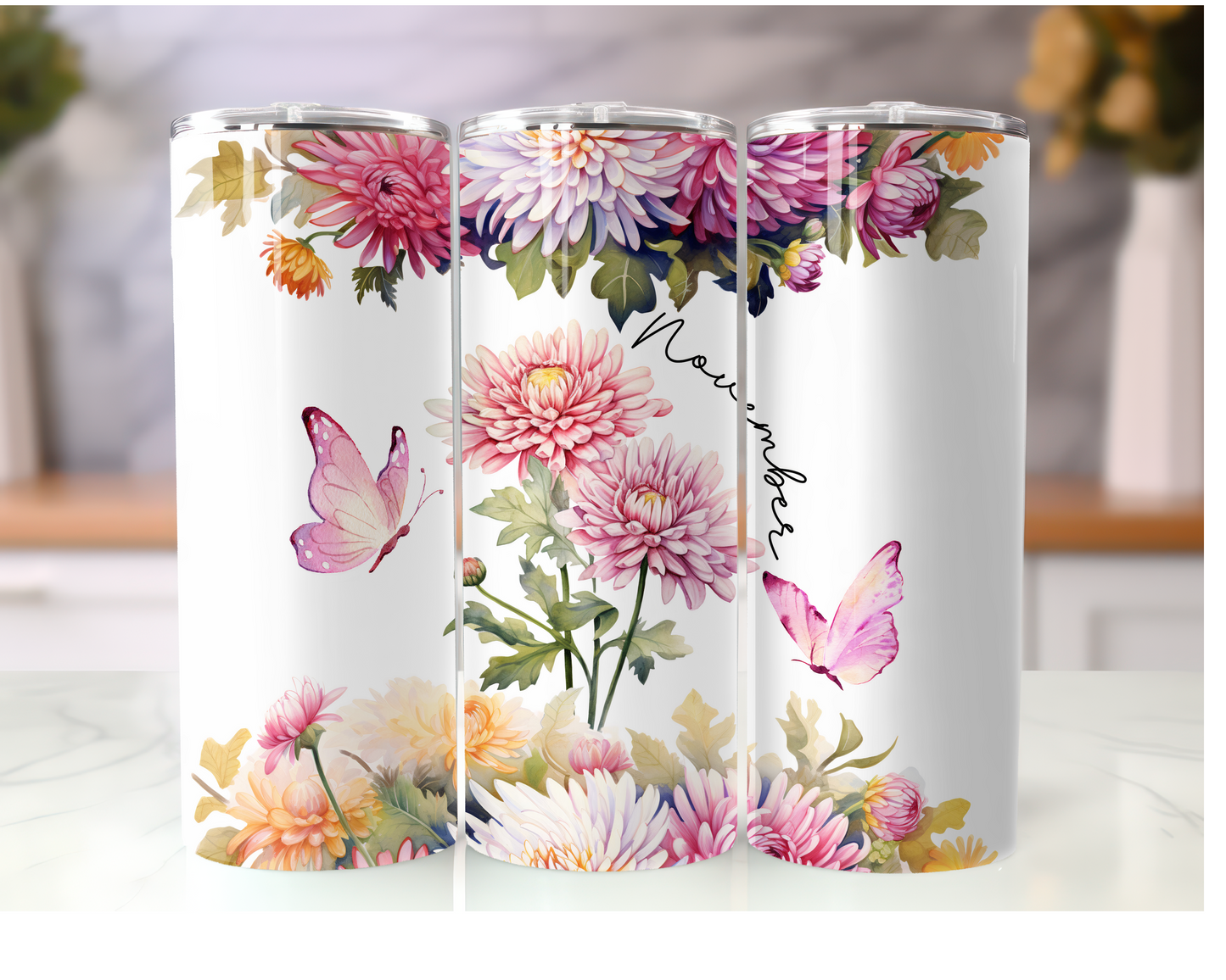 Birth Month Flower Tumbler