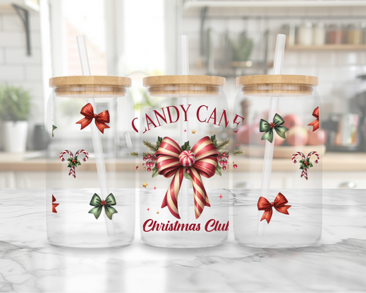 Candy Cane Christmas Club Libby Glass