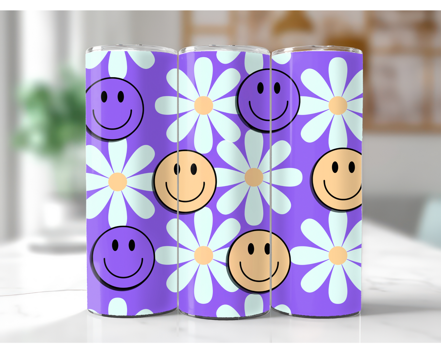Spring Smiley Face Tumbler