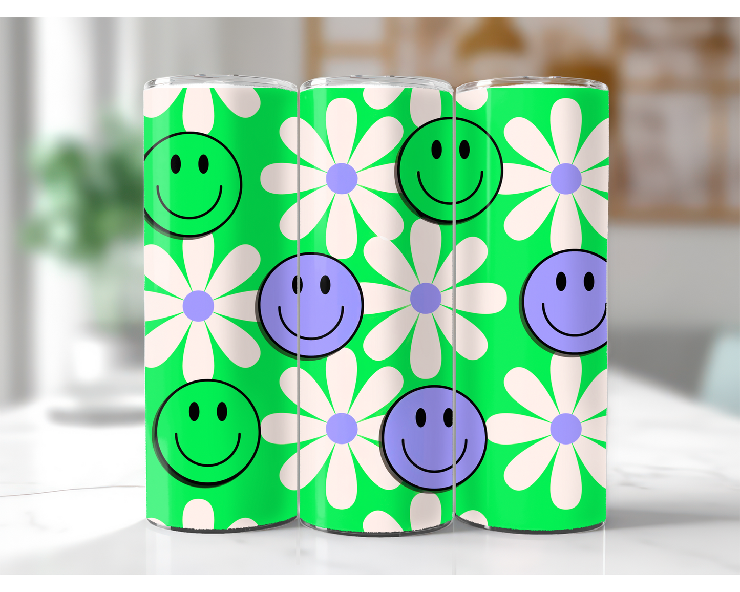 Spring Smiley Face Tumbler