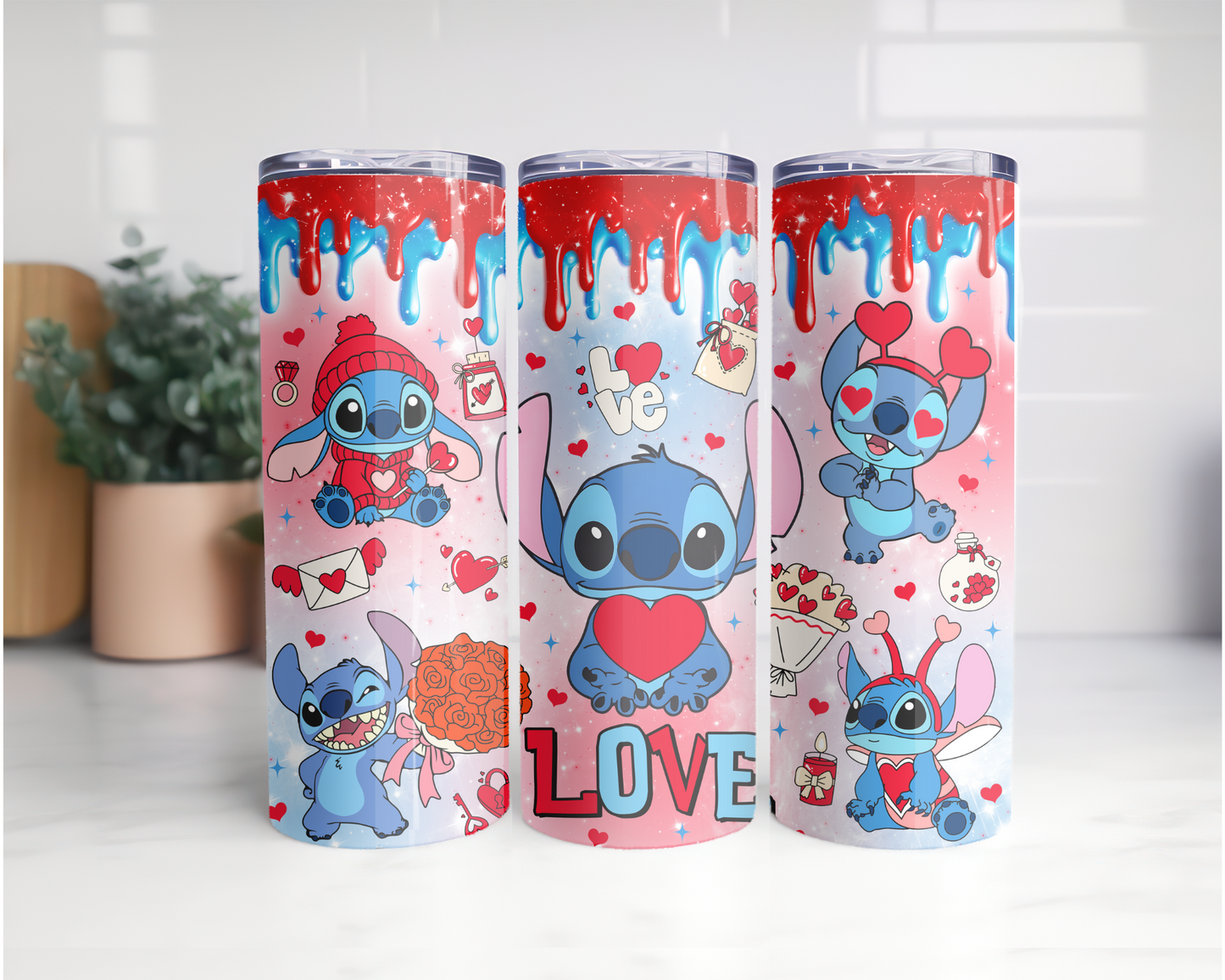 Stitch Valentine's Day Tumbler