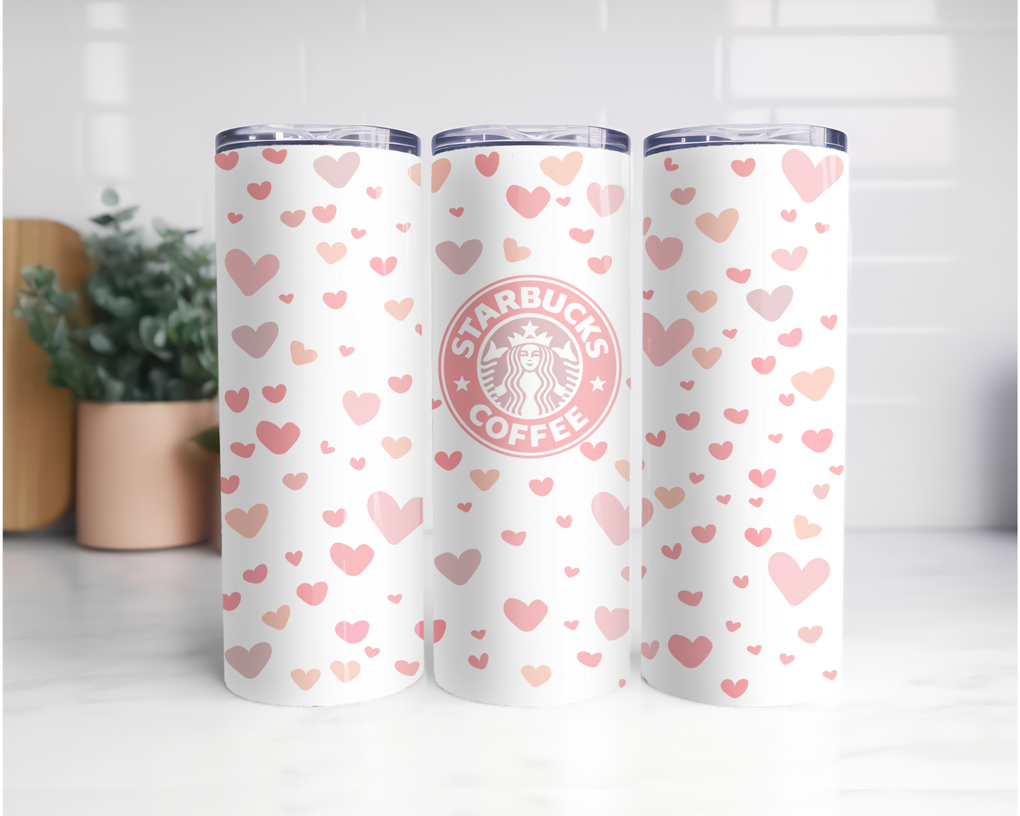 Starbucks Boho hearts Valentine's Day Tumbler