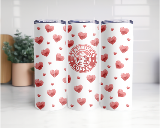 Starbucks Red Heart Valentine's Day Tumbler