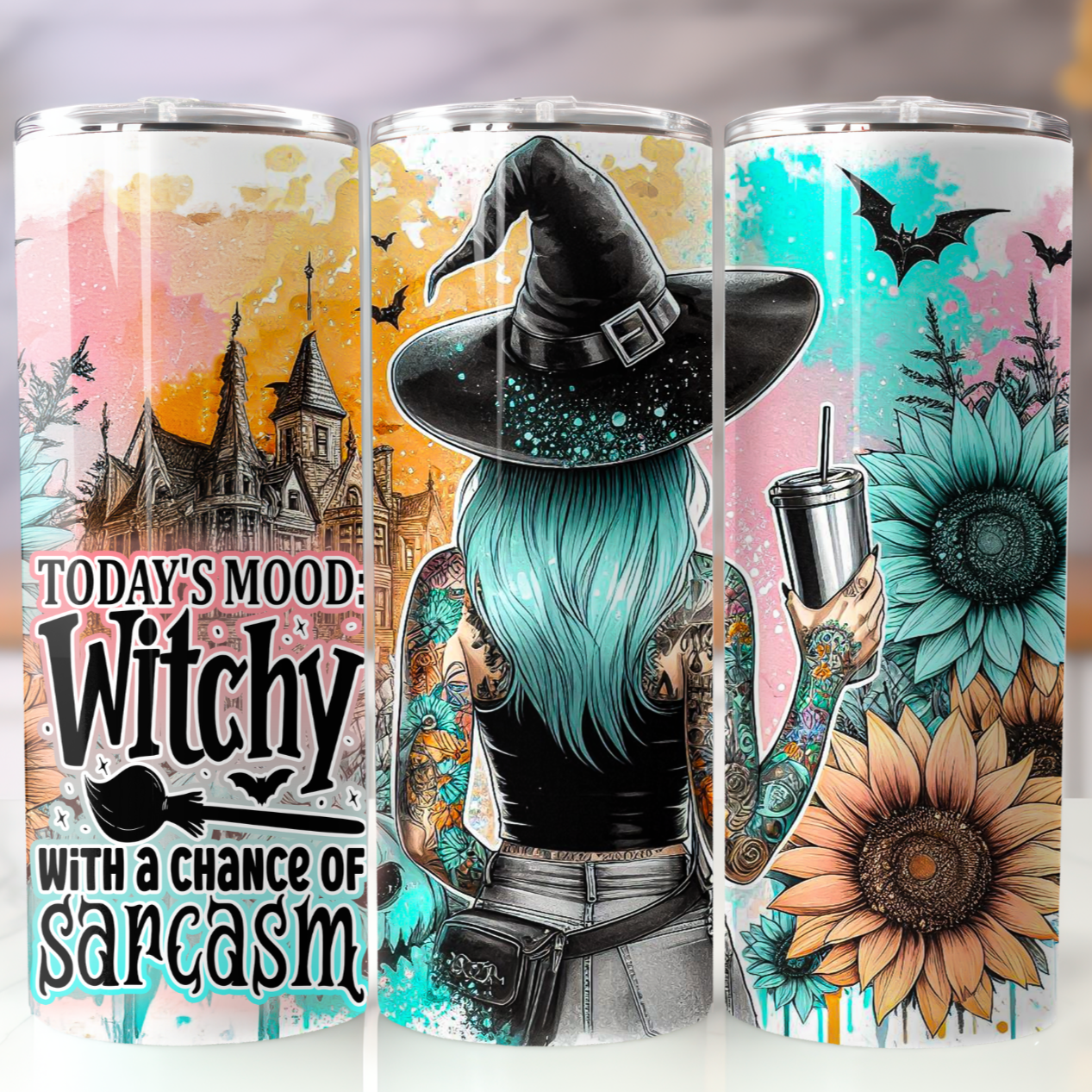 Today's Mood: Witchy with a chance of sarcasm tumbler