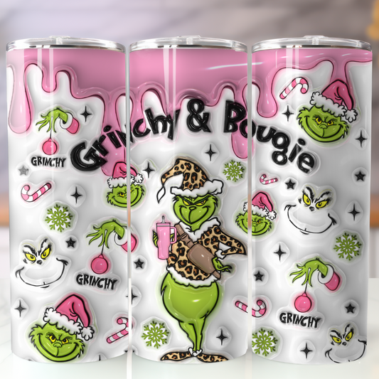 Grinchy and Boogie Christmas Tumbler