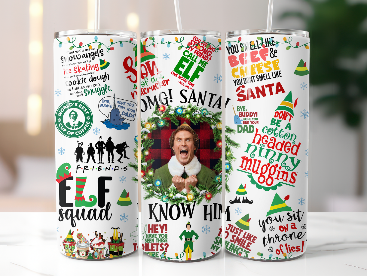 Elf Christmas Movie Tumbler