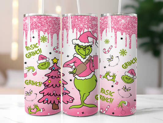 Pink Grinch Tumbler  **Best Seller**