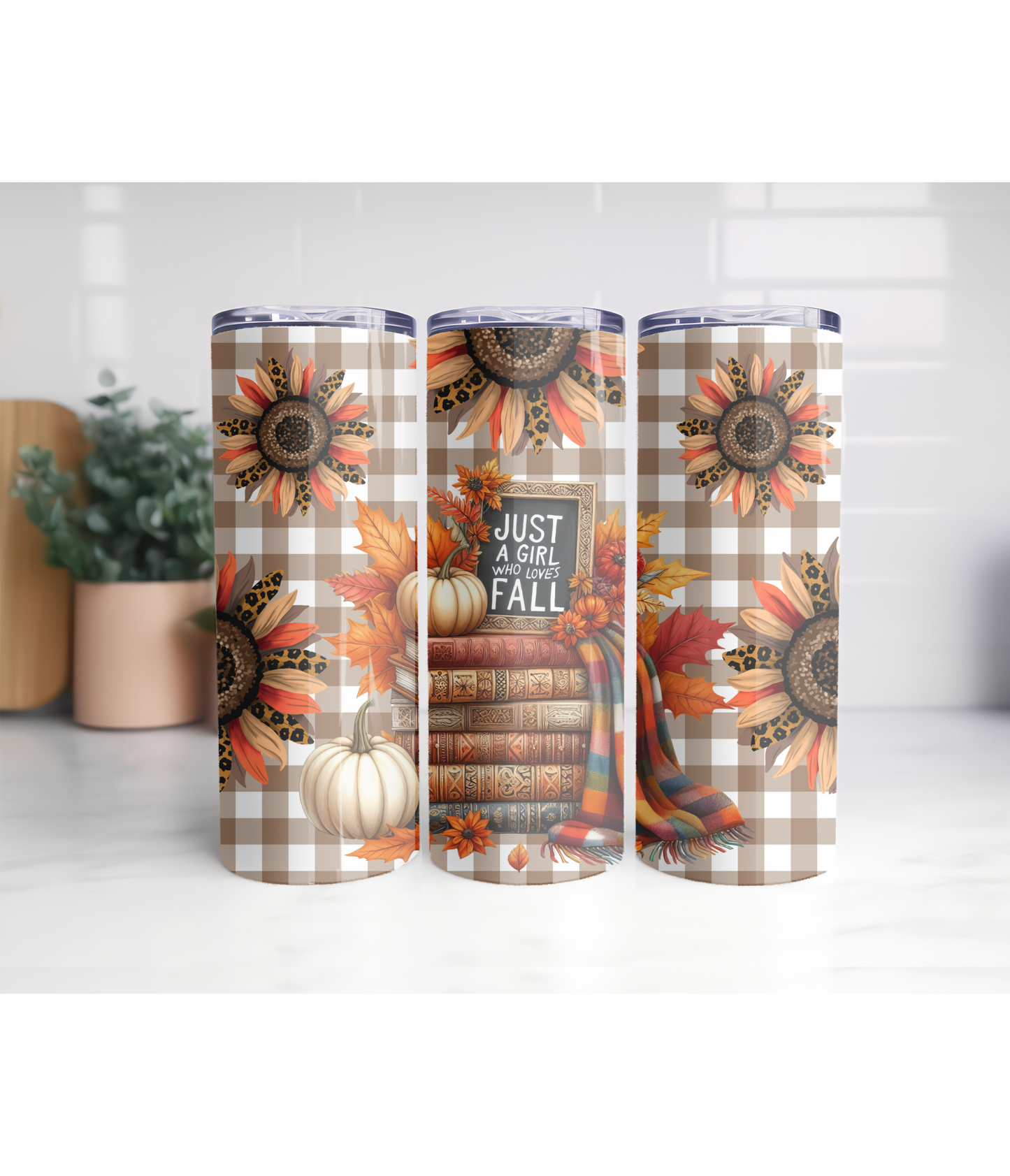 Just a girl who loves fall 20oz skinny tumbler