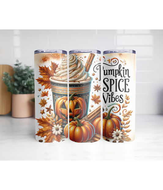 Pumpkin Spice Vibes 20oz skinny tumbler