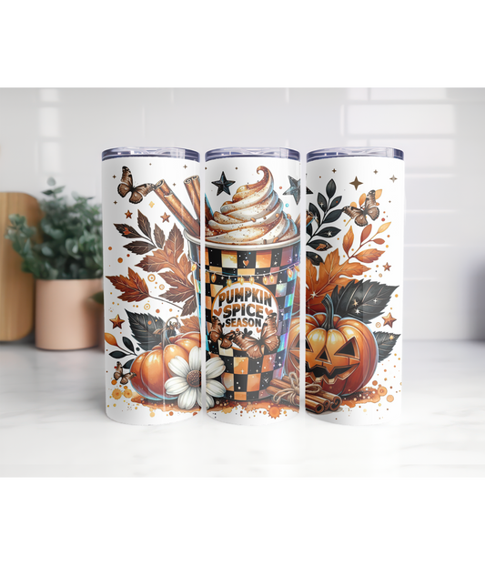 Pumpkin Spice Season 20oz skinny tumbler