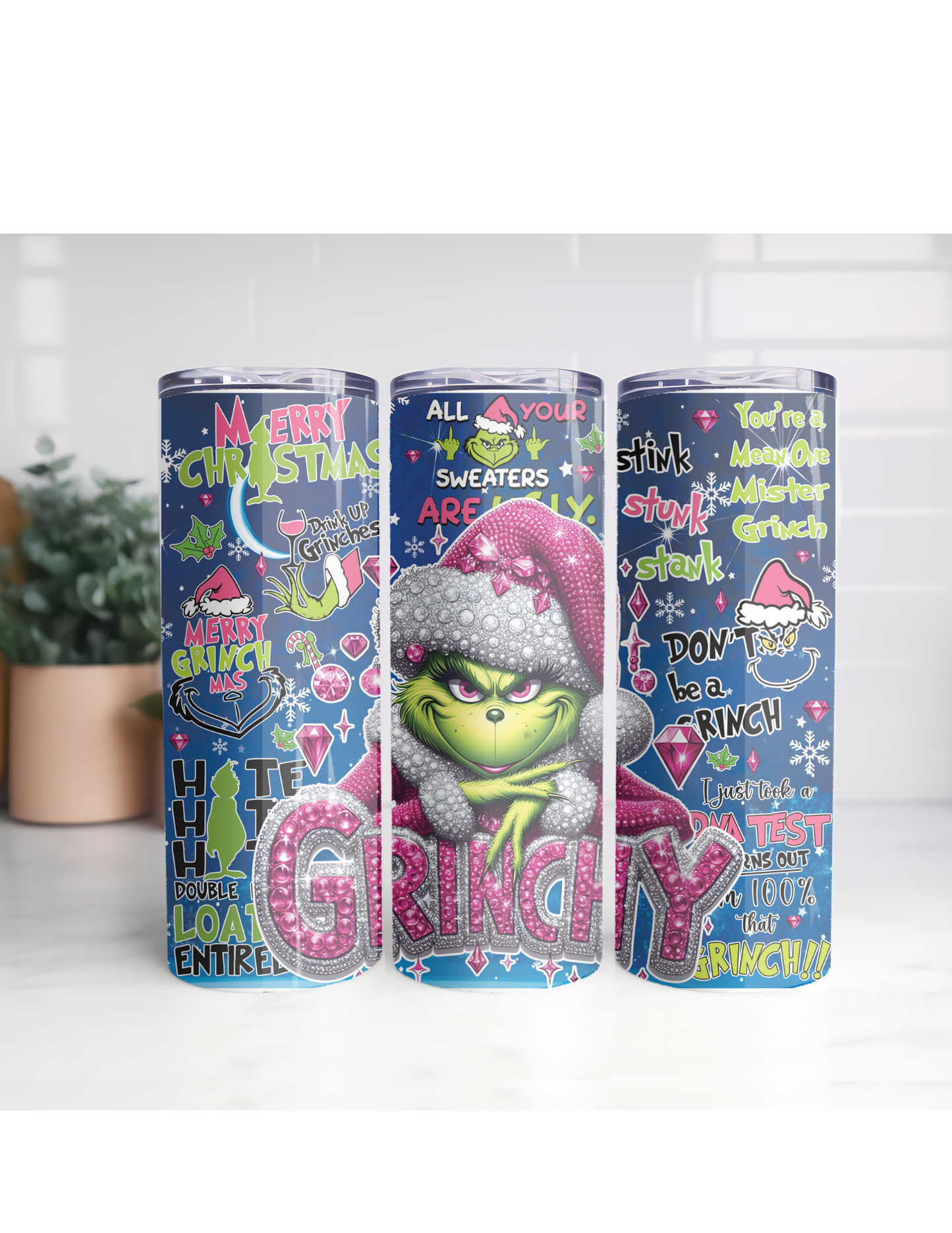 Grinchy Bling Tumbler