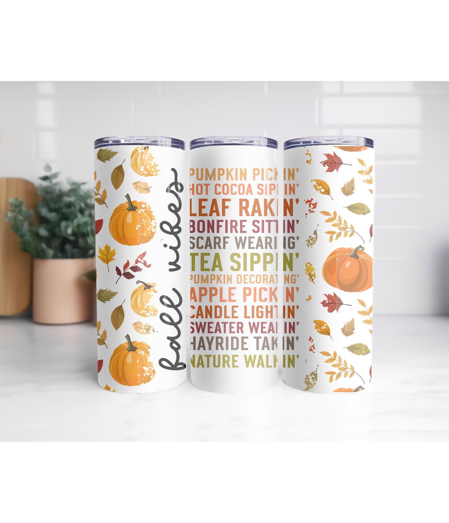 Fall Vibes 20oz Skinny tumbler