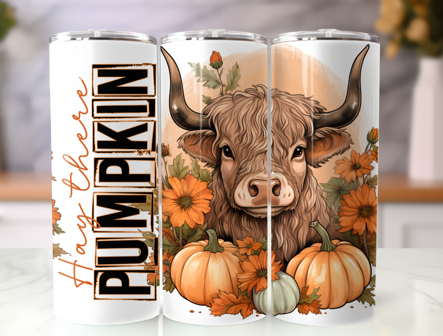 Hay There Pumpking Cow Tumbler