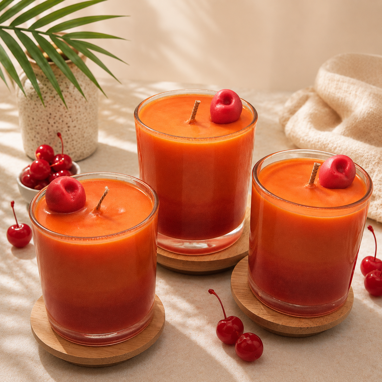 Tequila sunrise coconut soy wax candle