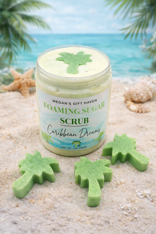 Caribbean Dreams scented Foaming Sugar Scrub