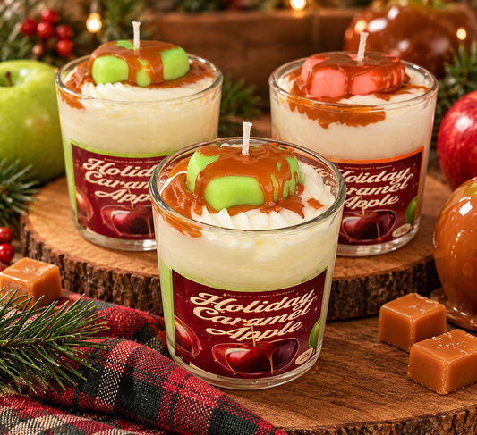 Holiday Caramel Apple scented candle