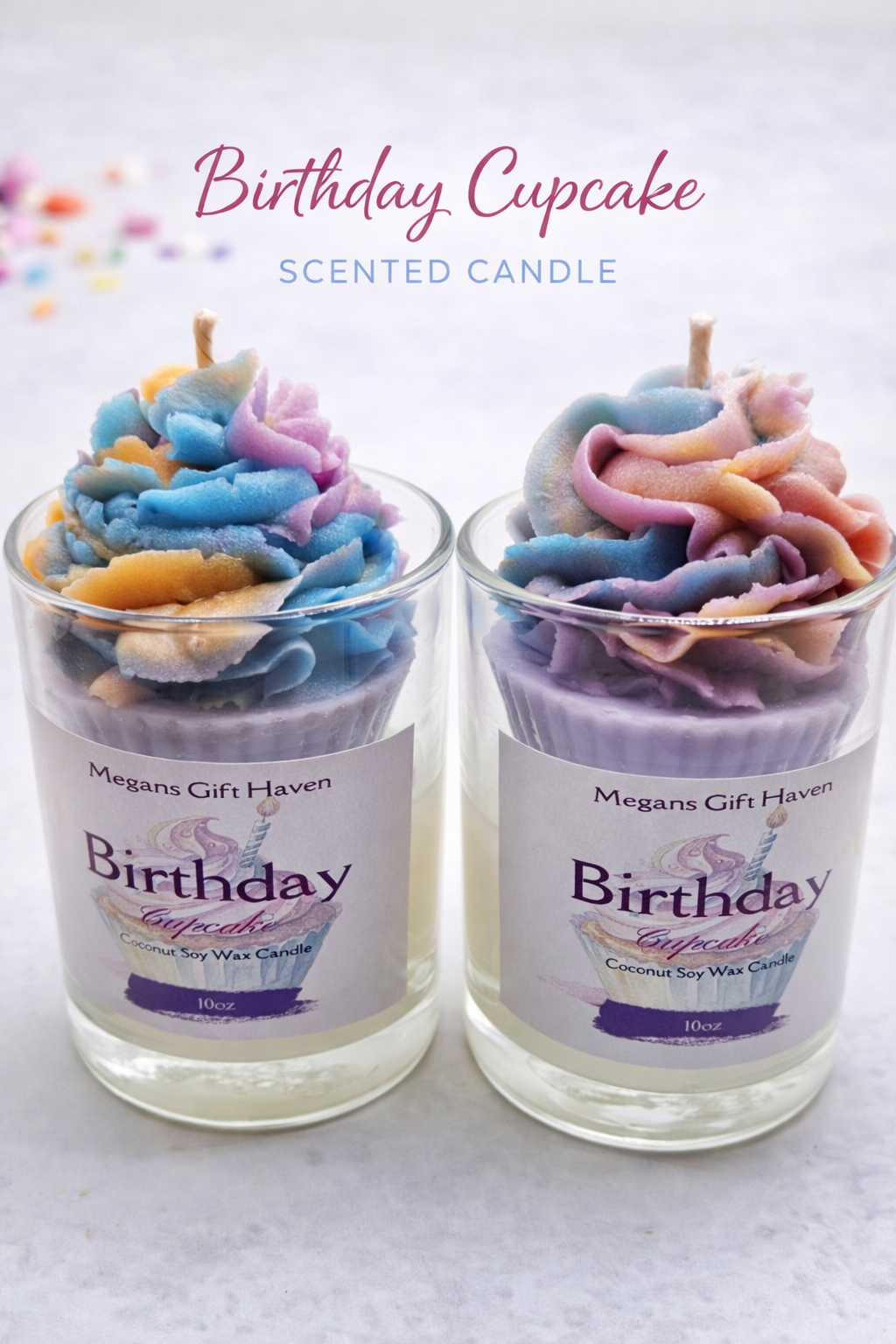 Birthday cupcake funfetti scented candle