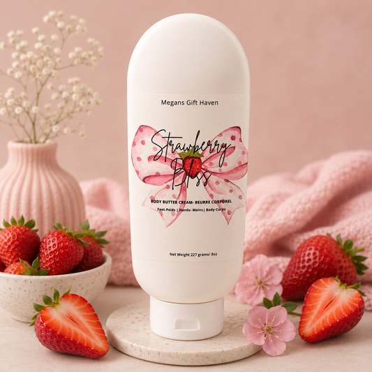 Strawberry bliss scented body butter cream
