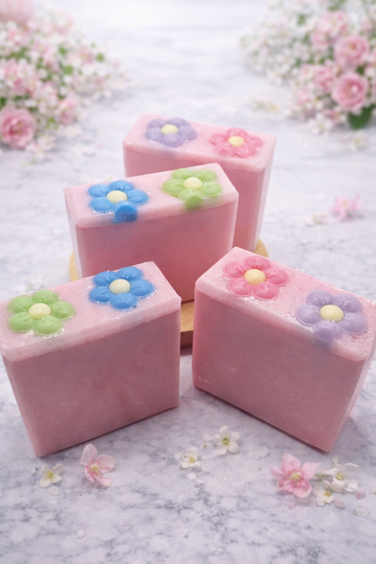 Spring blossom scented 3 butters soap