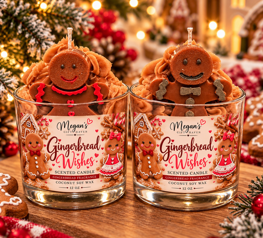 Gingerbread Wishes coconut soy wax candle