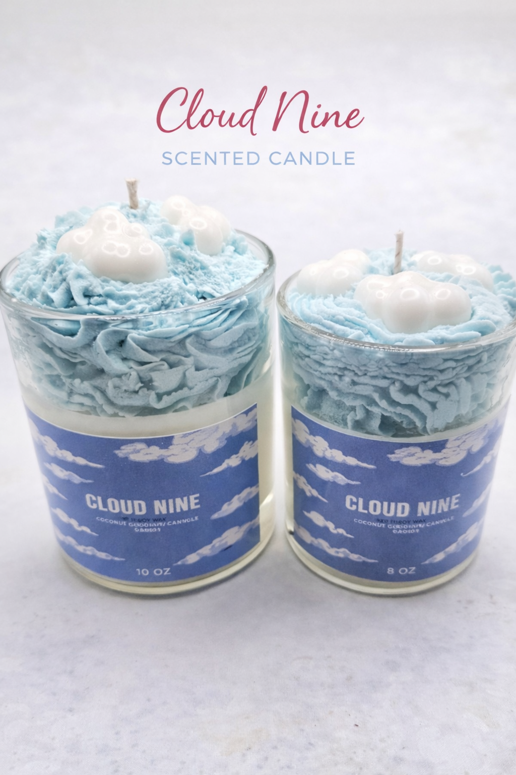 Cloud Nine scented coconut soy wax candle