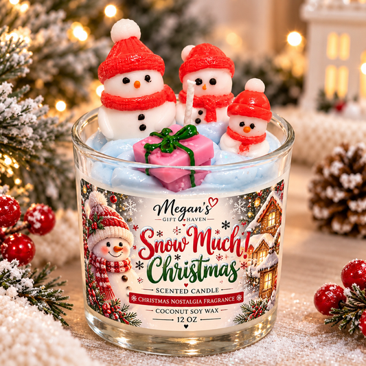 Snow much Christmas coconut soy wax candle