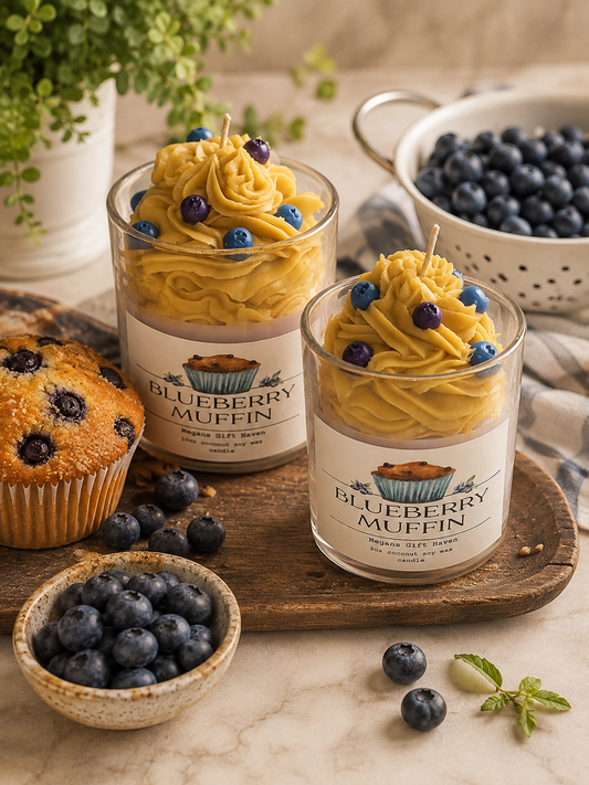 Blueberry Muffin Scented coconut soy wax candle