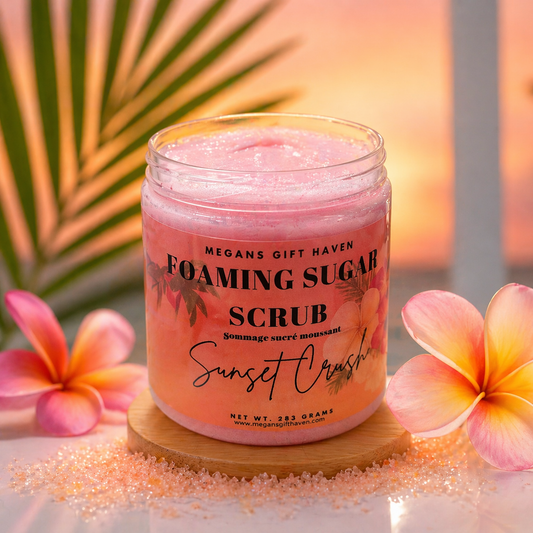 Sunset Crush scented foaming sugar scrub