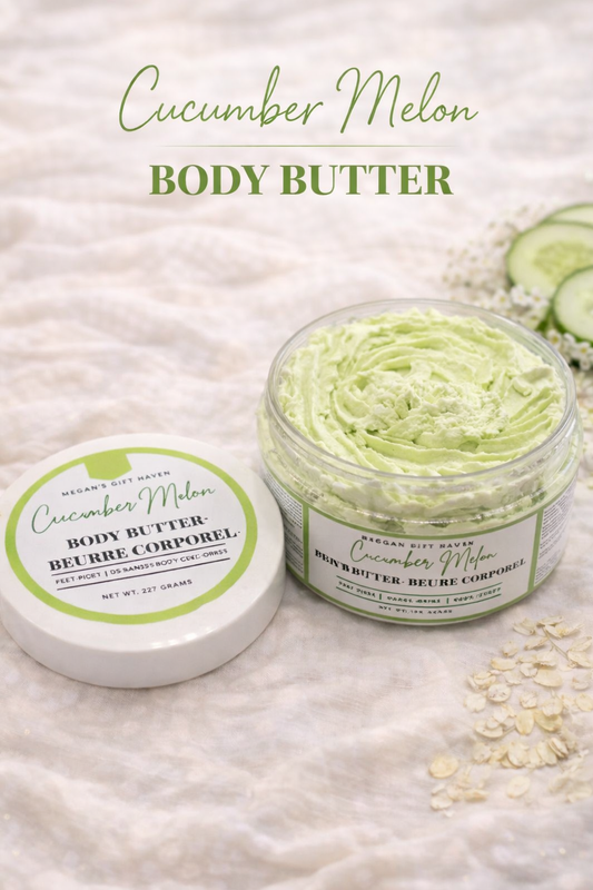 Cucumber and Green melon scented body butter