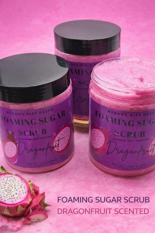Dragonfruit foaming sugar scrub