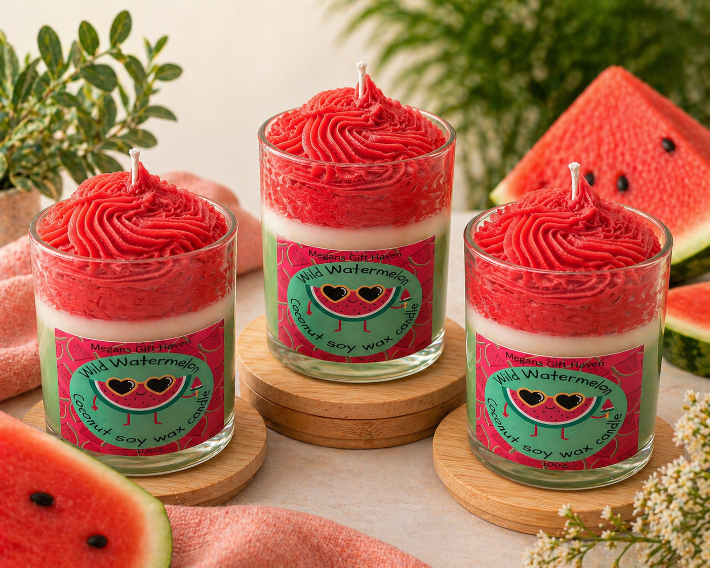Wild watermelon scented candle